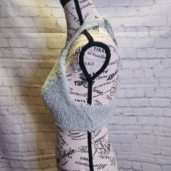 Skims Cozy Knit Halter Bra Top Womens S/M Aqua Green Lounge & Sleepwear - Picture 3 of 11